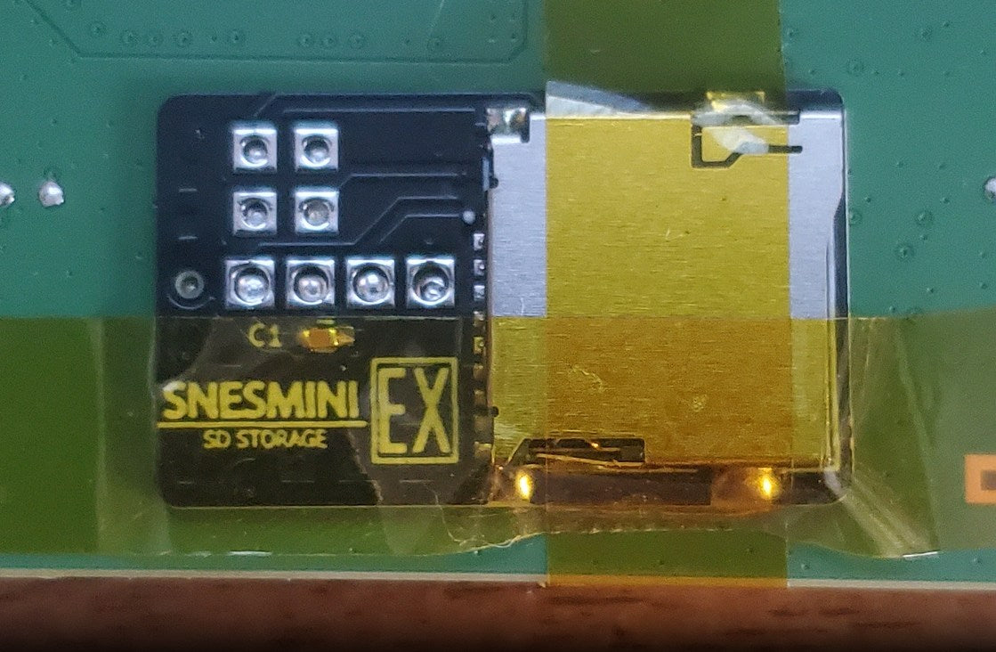 SNES MINI SD STORAGE EX - Internal Storage Mod Expander PCB For FTM-SHVC boards.